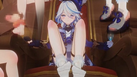 芙寧娜女王的逆強制腳交動畫，原神同人獵奇新作，中文字幕版。
