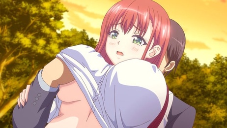 旬花蒐陶 ～生イキアオ歓サラシ～ 巨乳JK絲襪誘惑 公眾場合初體驗 口交處女破滅之旅