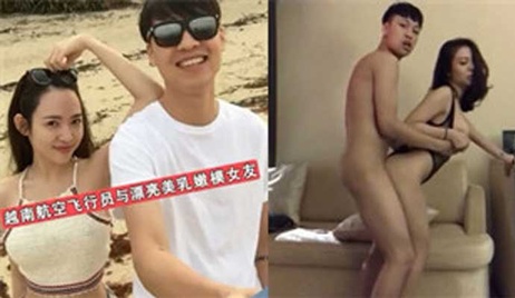 越南航空飞行员与嫩模女友激情私密视频泄露流出，画面香艳火辣