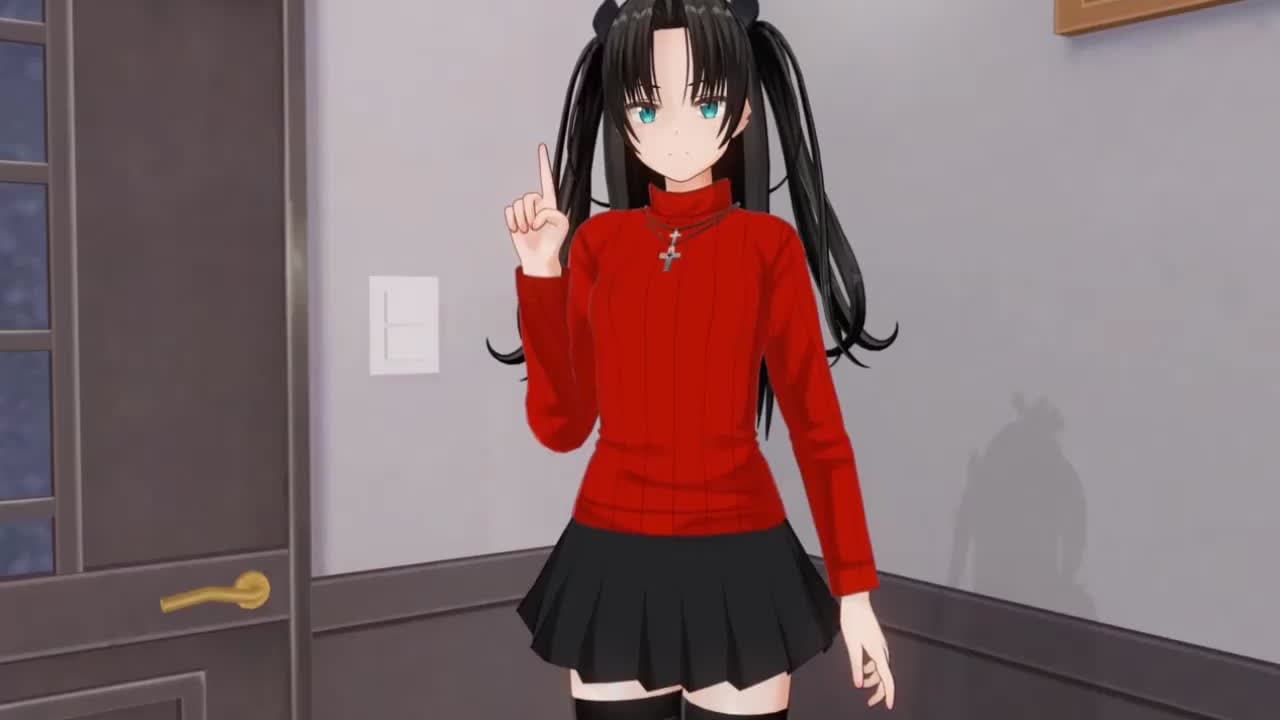 Fate远坂凛3D动漫ASMR口交体验 美腿诱惑