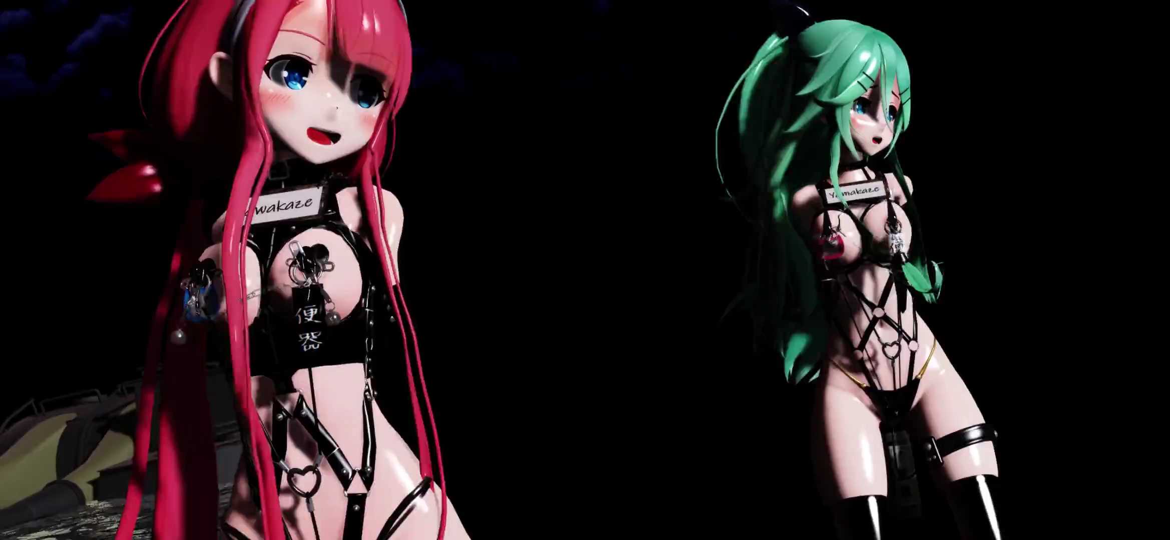 MMD-vocaloid 快乐合成器 萌妹，3D动漫美腿诱惑，激情四射的成人体验
